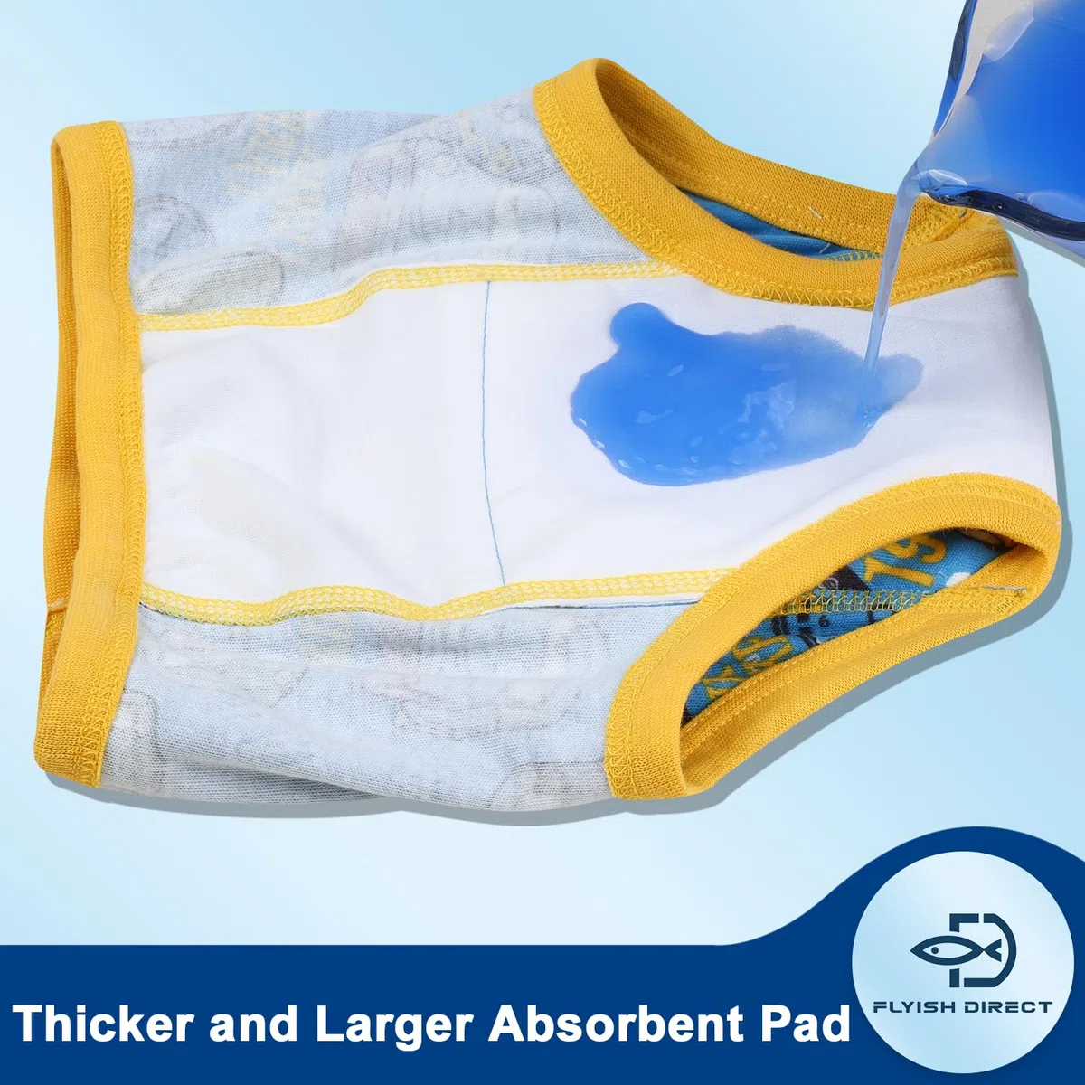 FLYISH DIRECT Calzones de Entrenamiento para niño, Ropa Interior de Entrenamiento para niños y niñas de 100% algodón, Calzoncillos de Aprendizaje Reutilizables, 10 Paquetes, 8 años