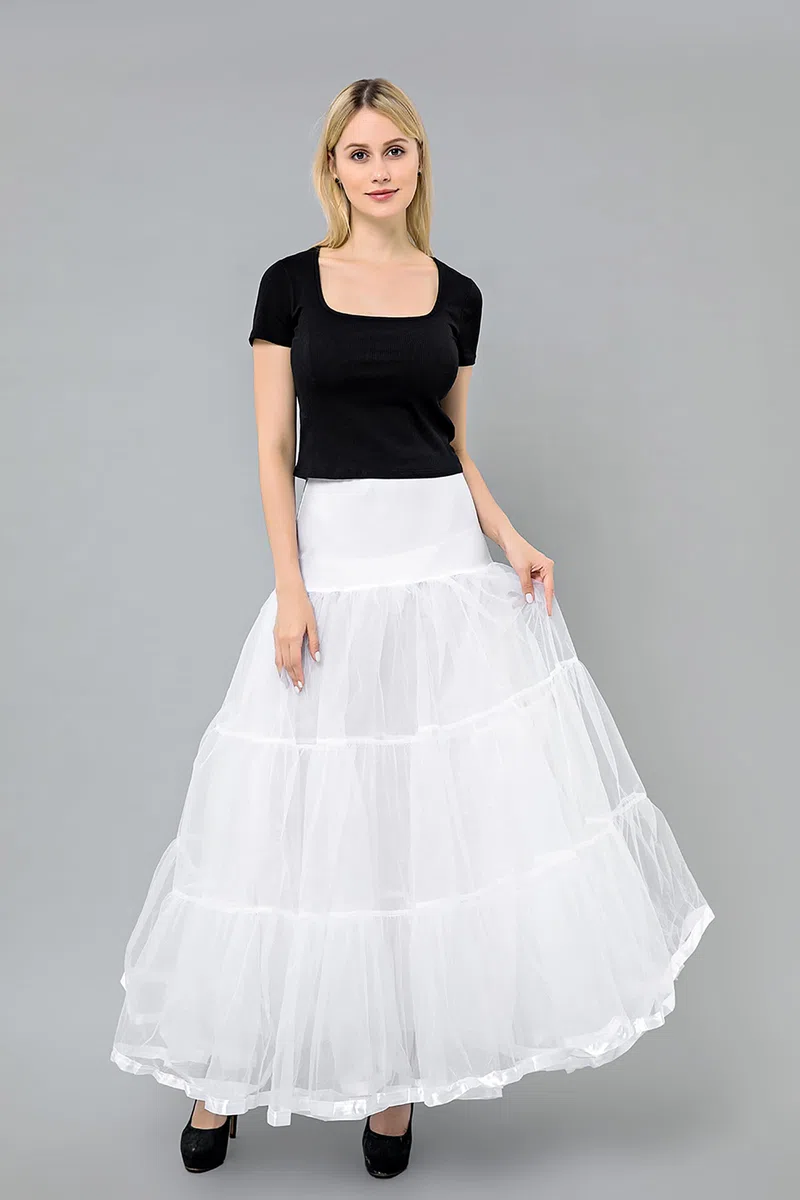 Verve Jelly Enaguas largas hasta el tobillo para mujer, enaguas largas para boda, falda de crinolina para vestido de novia de noche de graduación