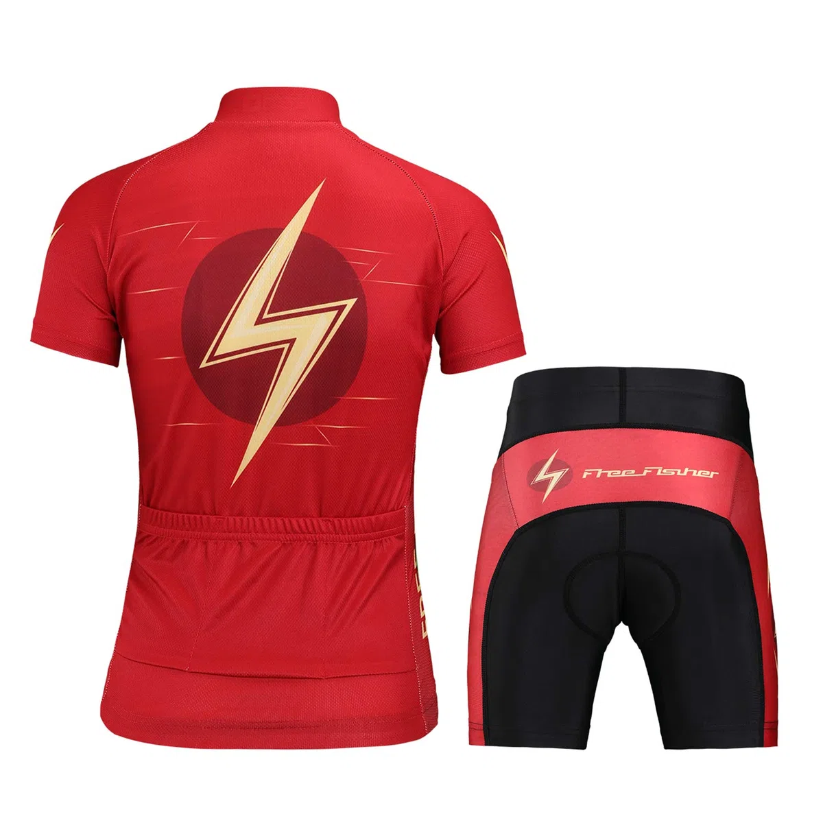 Maillot de Ciclismo Niños Niñas Conjunto Traje Ciclismo Camiseta de Manga Corta + Pantalones Cortos de Secado Rápido