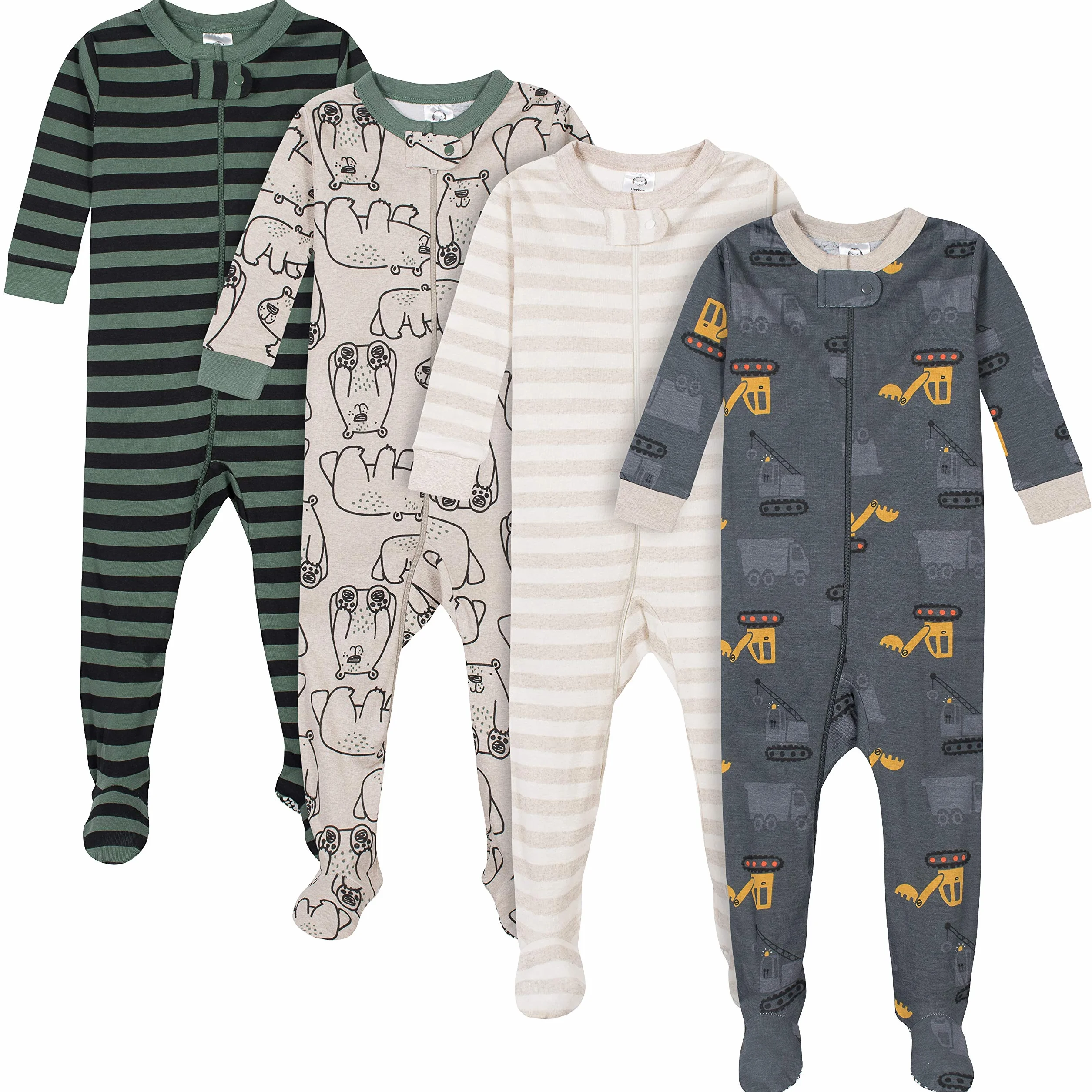 Gerber - Conjunto de Pijama de 4 Piezas para niños pequeños