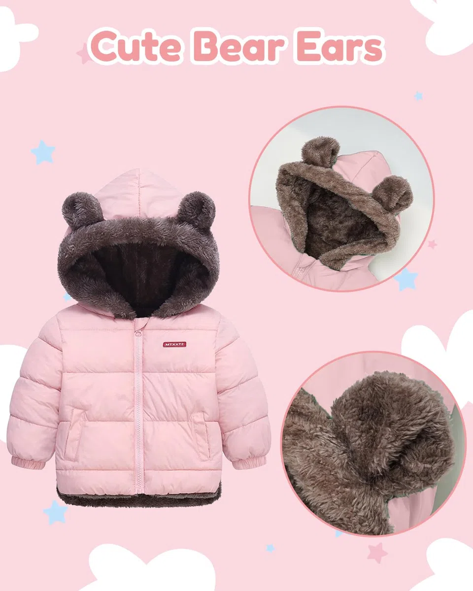 Bebé Invierno VellóN Abrigo NiñOs Muchachos Chaqueta NiñAs Acolchado Ropa 1-6 Años