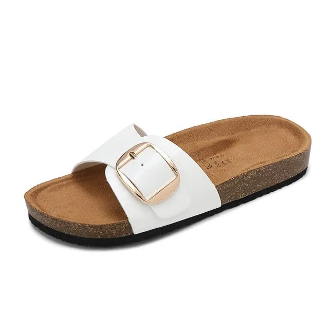 ARRIGO BELLO Sandalias Mujer Verano Cómodos Slides Ajustables Moda Pantuflas Soporte Plantar Slippers Antideslizante Corcho Suela Chanclas Talla 36-41
