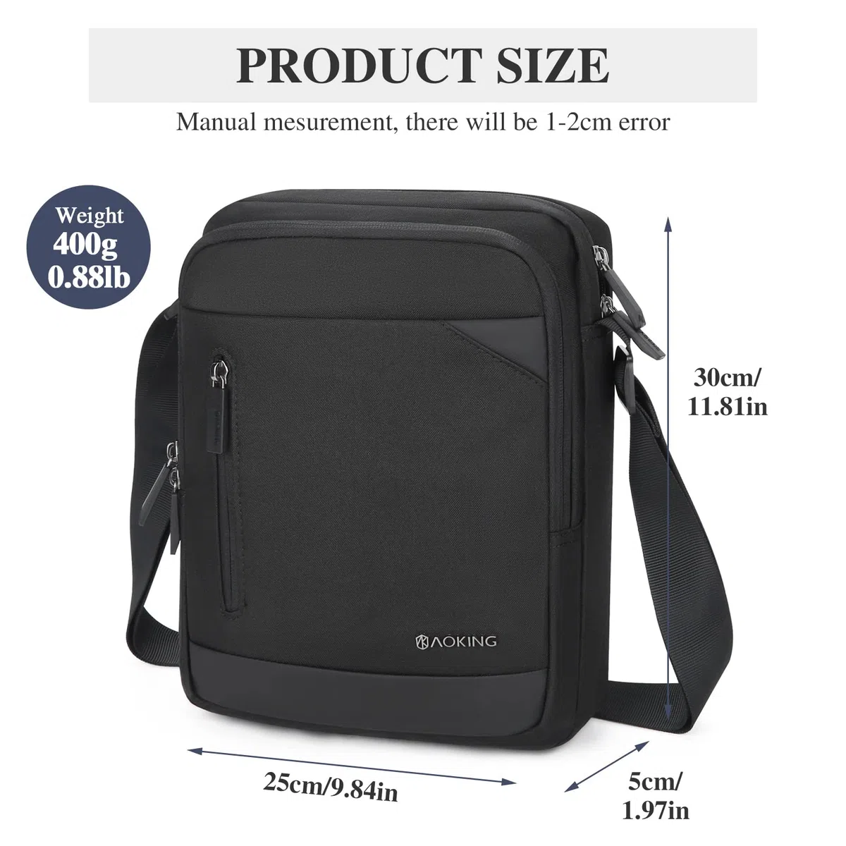 Bolso Bandolera para Tablet iPad de hasta 11 Pulgadas, Bolso de Hombro, Bolso Cruzado, Antirrobo, Resistente al Agua