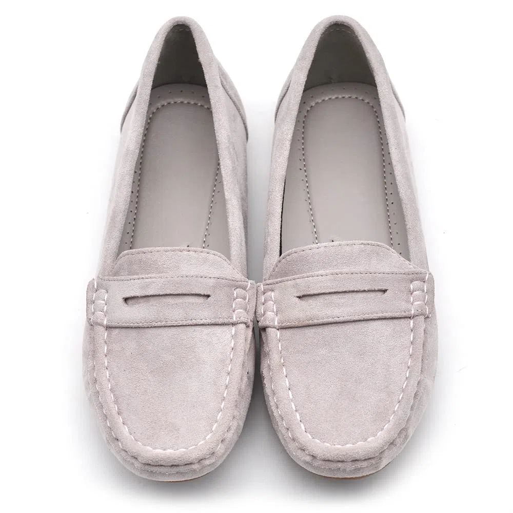 IF Fashion FT245 - Zapatos de mocasines para mujer con pedrería, piel de ante