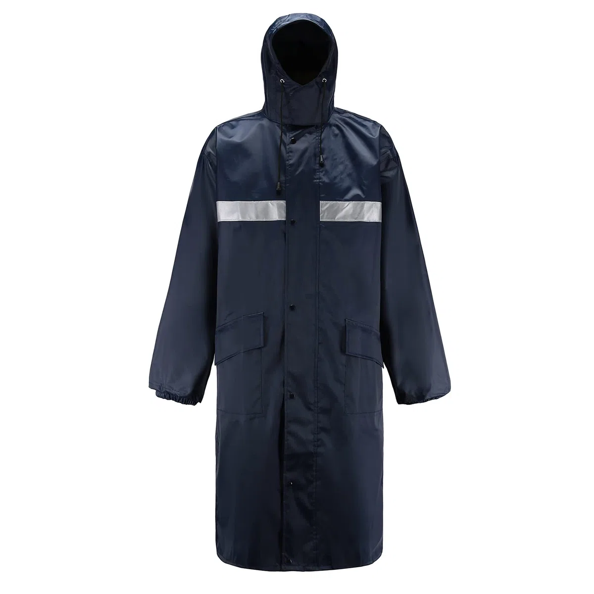 Hombre Chubasquero Plegable Reutilizable con Capucha Largo Impermeable Poncho de Lluvia con Tiras Reflectantes Impermeables Chaquetas