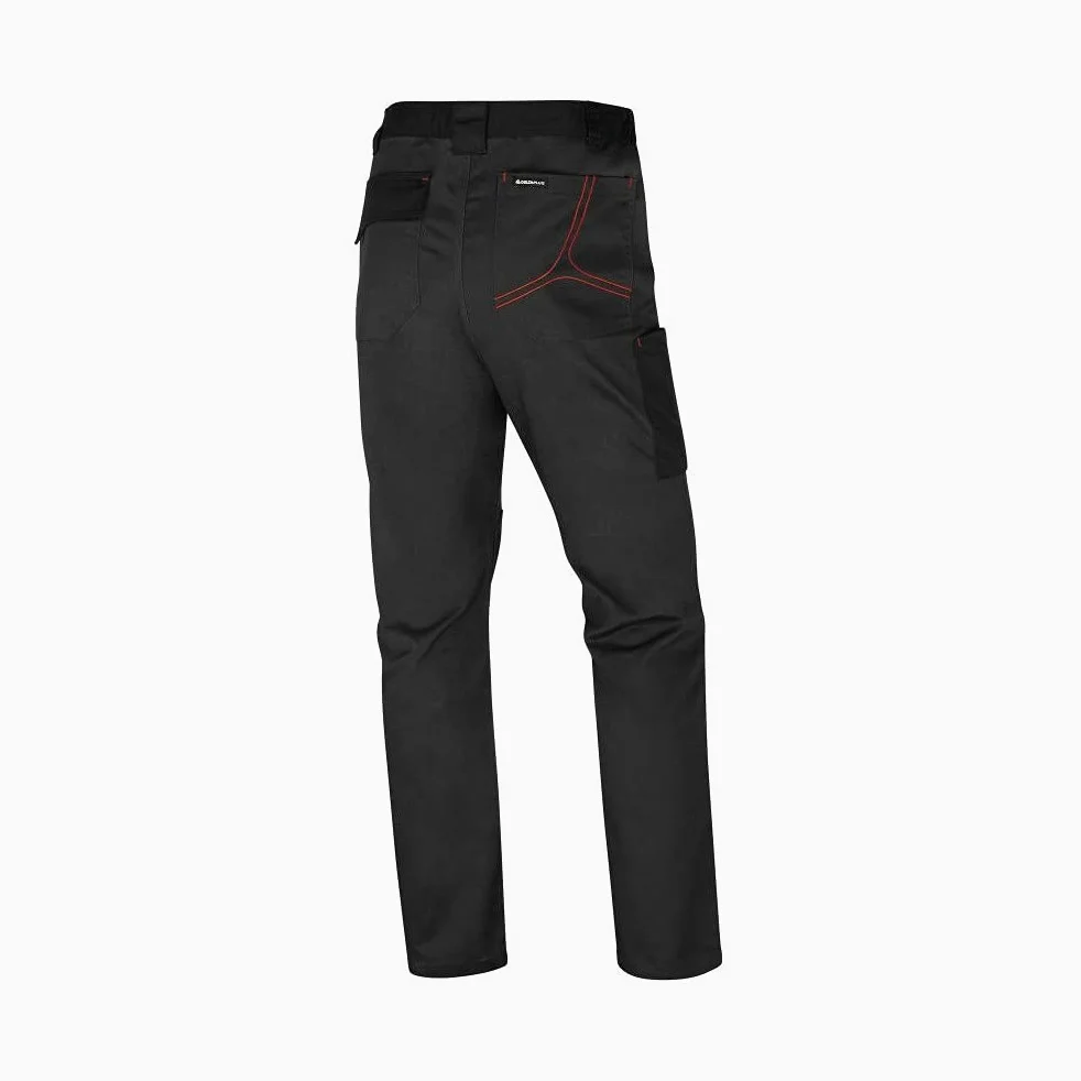 Delta plus Pantalón de Trabajo elástico Mach 2 M2PA3STR 260 g/m², Gris-Rojo, XL