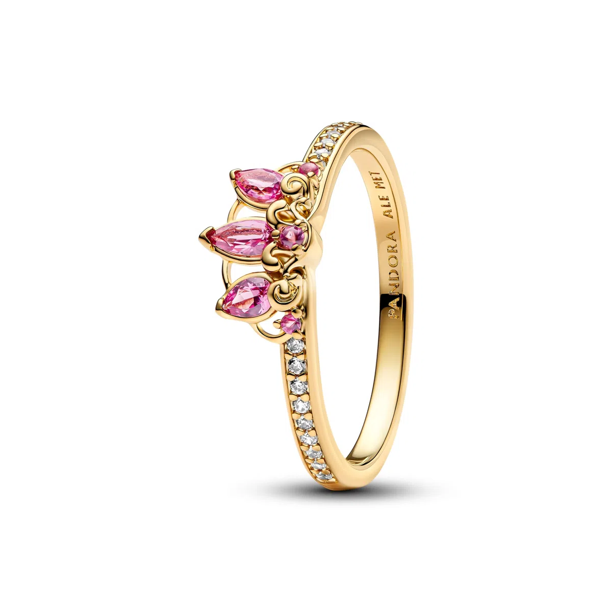 PANDORA Anillo para mujer Disney Princess Rapunzel Tiara Dorado 163651C01