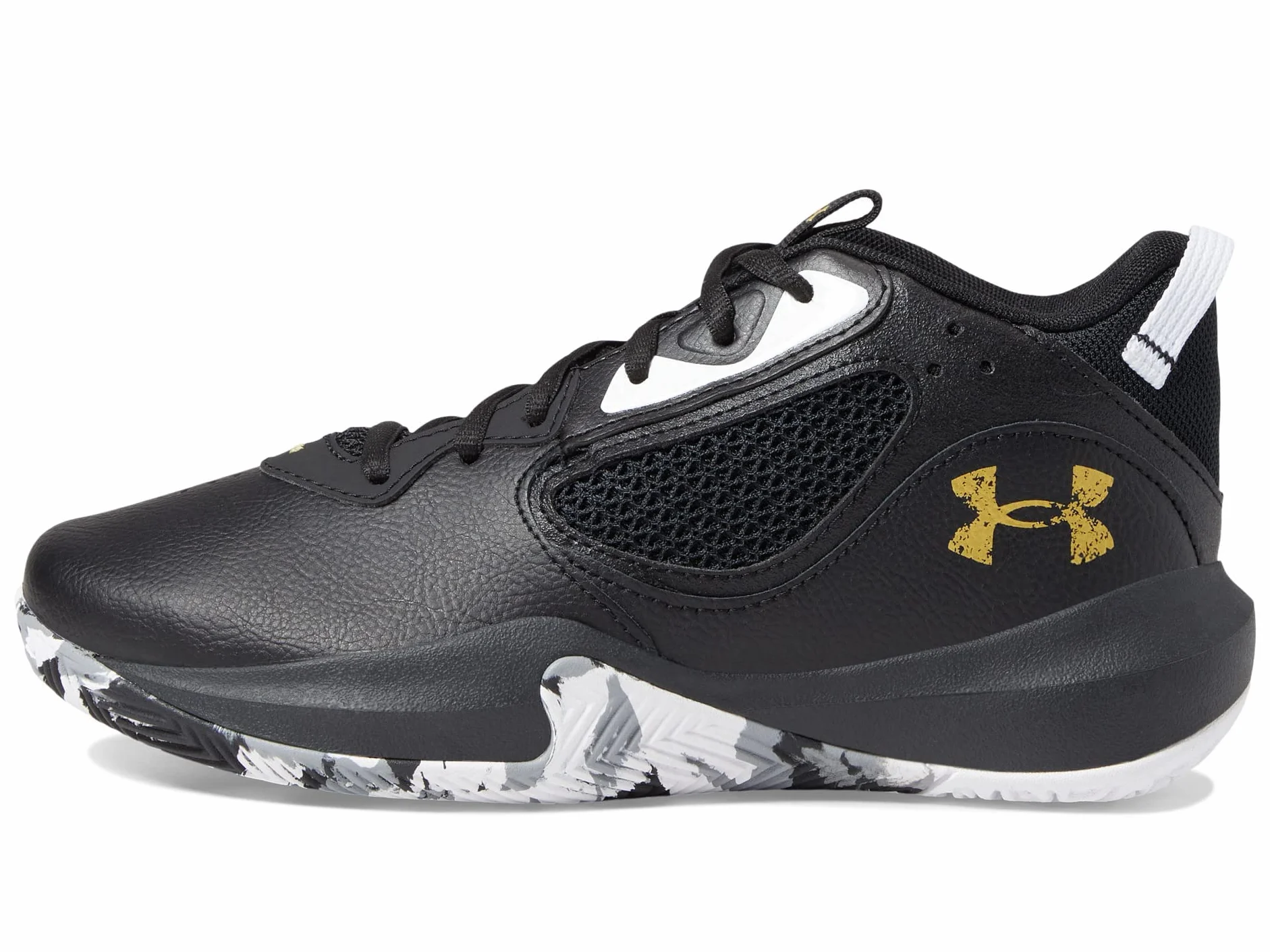 Under Armour Zapatillas de Baloncesto Unisex Grade School UA Lockdown 6 Court Performancence, Color Negro, Talla 38 EU, Negro, 38 EU