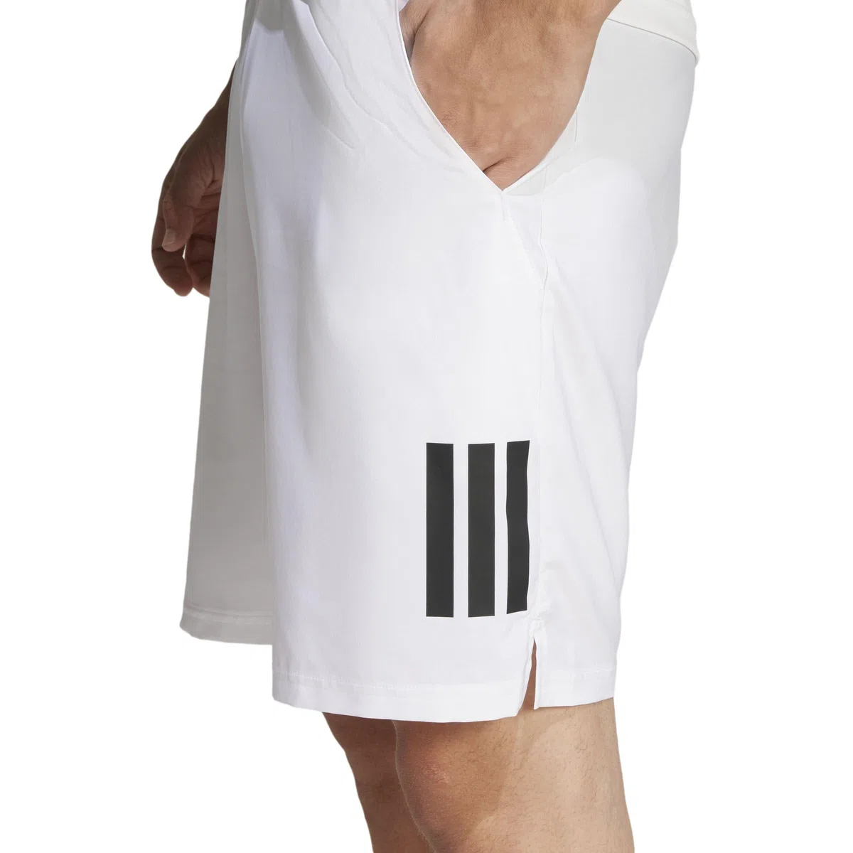 adidas Hombre Club Tennis Climacool 3-Stripes Shorts, White, S 9 Inch