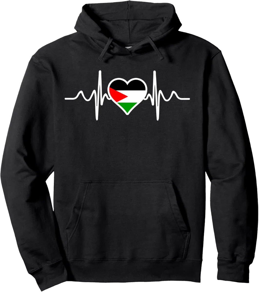 Palestina Bandera Corazón Palestina Regalos Amor Orgullo Palestino Sudadera con Capucha