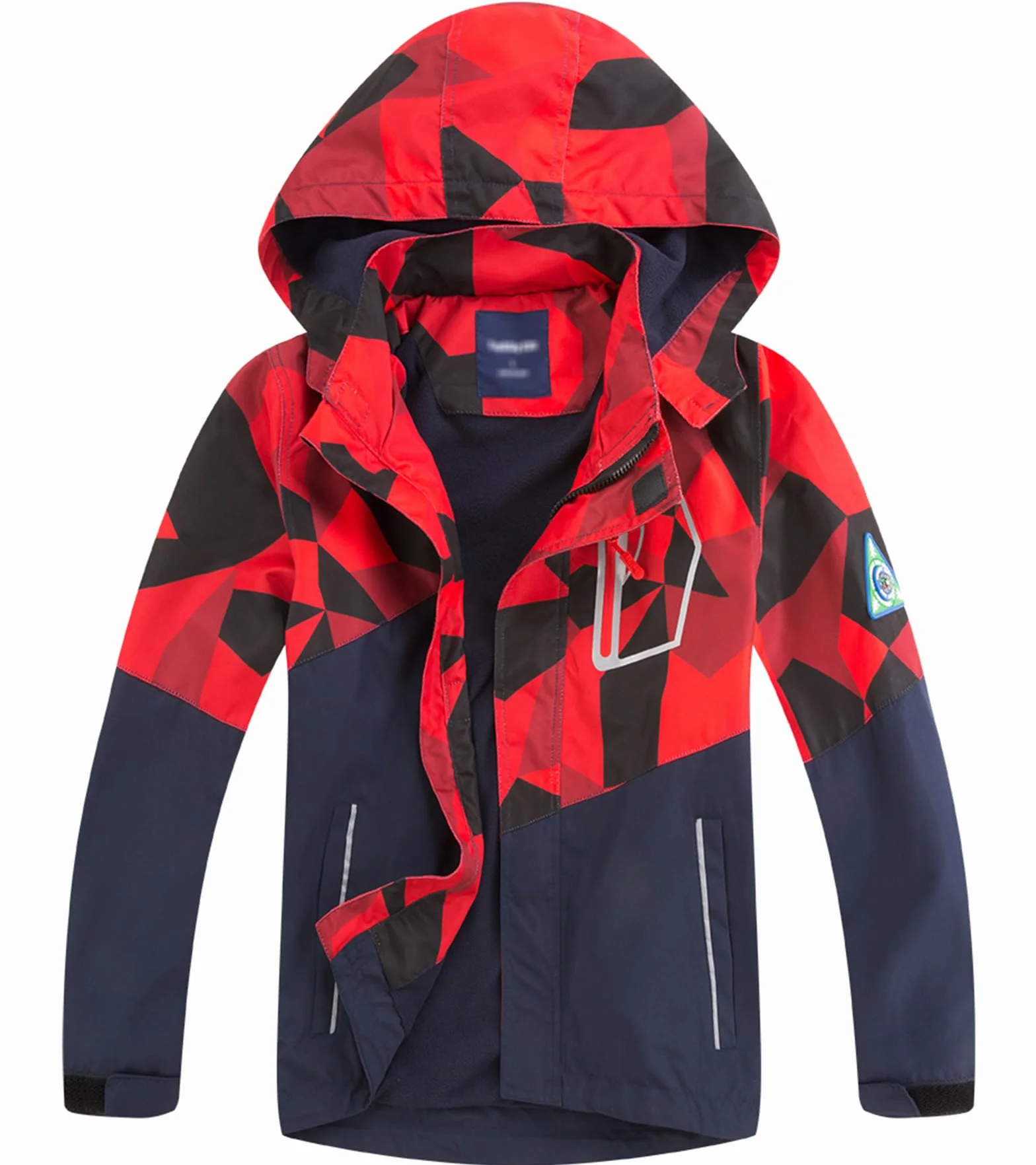 Chaqueta Impermeable Camuflaje Cortaviento con Forro para Niño