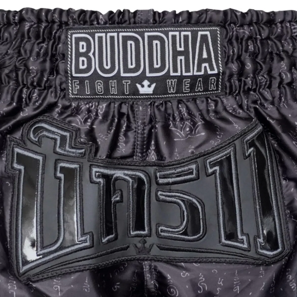 Buddha Fight Wear Pantalón Muay Thai y Kick Boxing Kanok – Short Profesional en Satén Premium, Diseño Multicolor, Ligero y Resistente.