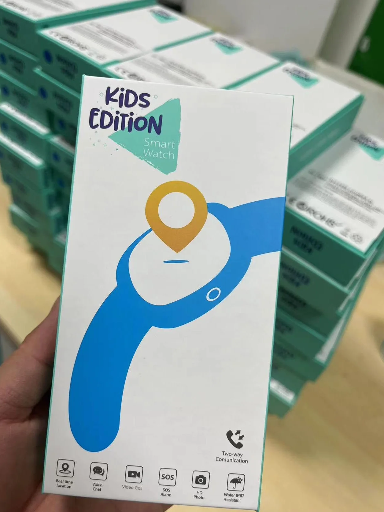 Reloj Inteligente Niño 4G, Smartwatch Niños con Videollamada Chat GPS Localizador y Llamadas SOS, Juego Cámara Despertador Impermeable Modo Clase,Regalos para Niñas Niños Azul