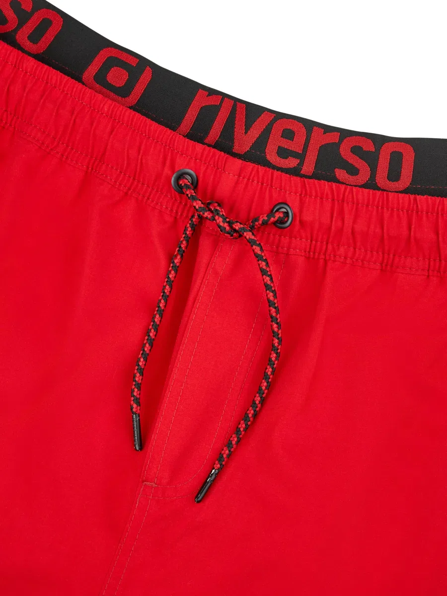 riverso RIVBobby Bañador para hombre, pantalón corto para verano para deporte y playa, con cordón, 100 % poliéster, negro, verde, naranja, rojo, S, M, L, XL, XXL, 3XL, 4XL, 5XL