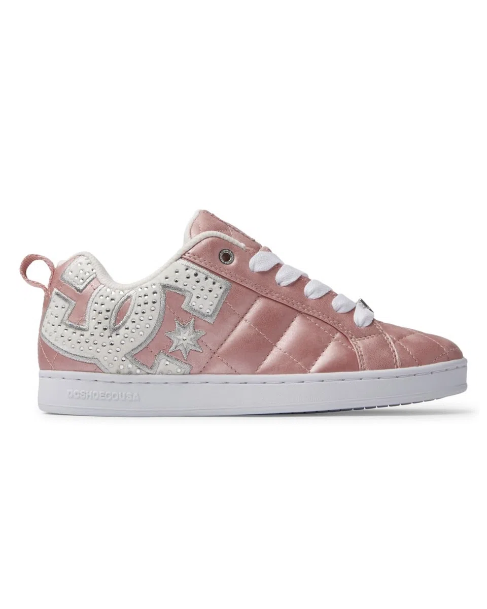 DC Shoes Court Graffik SE - Zapatos de Piel - Mujer - Rosa.