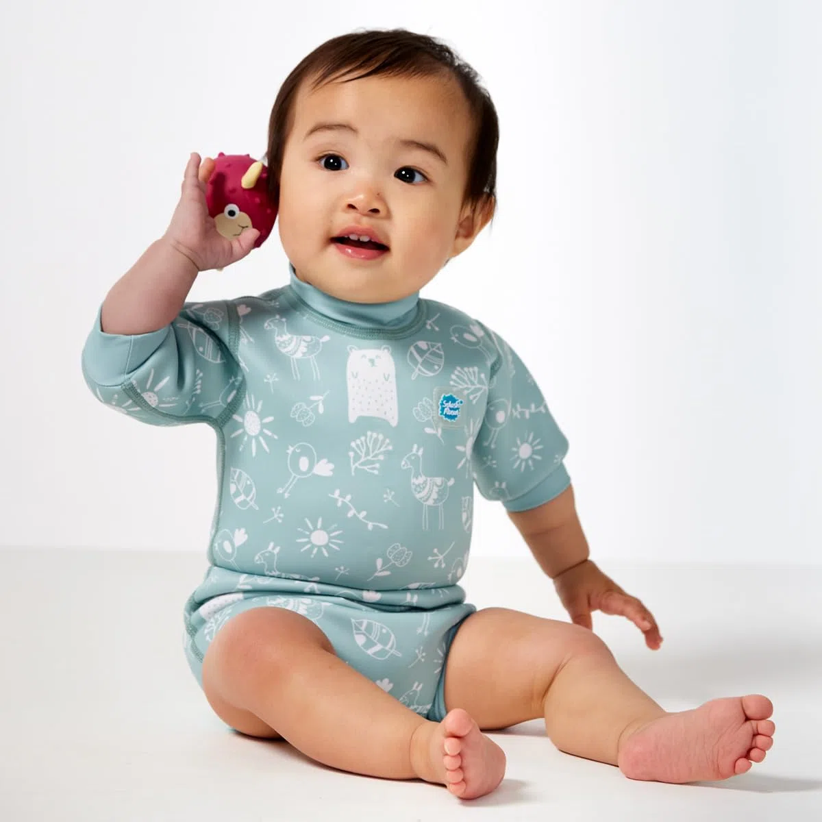 Splash About Happy Nappy Wetsuit Traje de baño de una Pieza, Sunny Bear