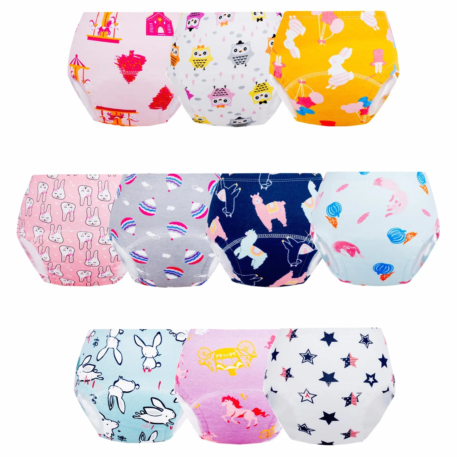 Pantalones de Entrenamiento para bebés Ropa Interior de Entrenamiento para IR al baño para niños y niñas, 2-6T