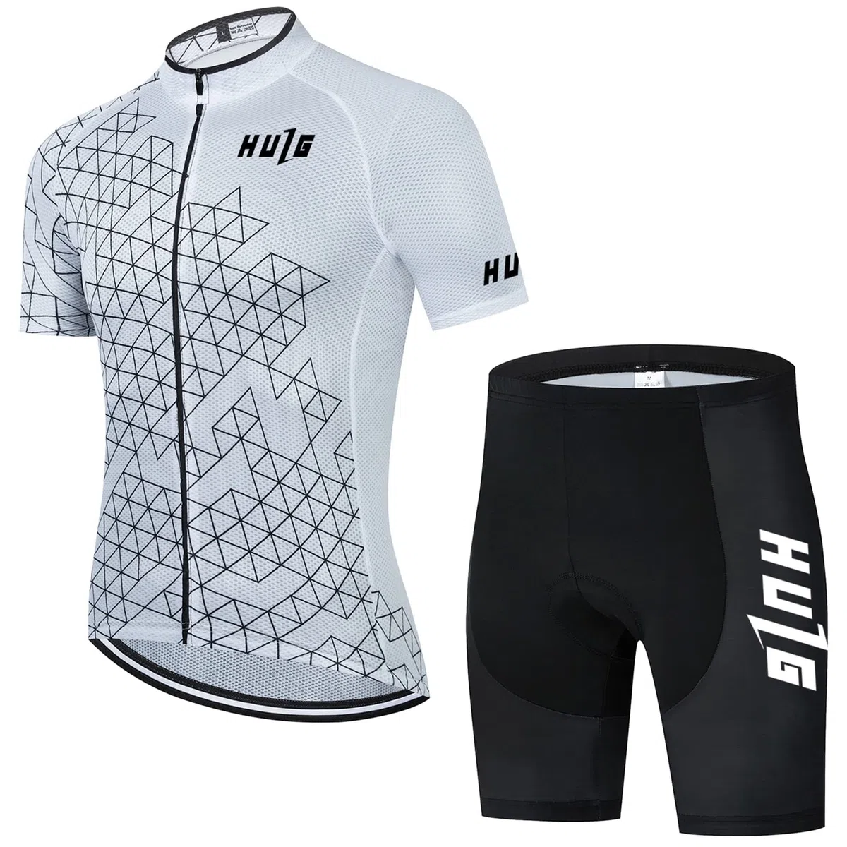 Conjunto De Ropa Ciclismo para Verano, Maillot Ciclismo Mangas Cortas Y Acolchado De 9D Gel Culotte Bicicleta para MTB