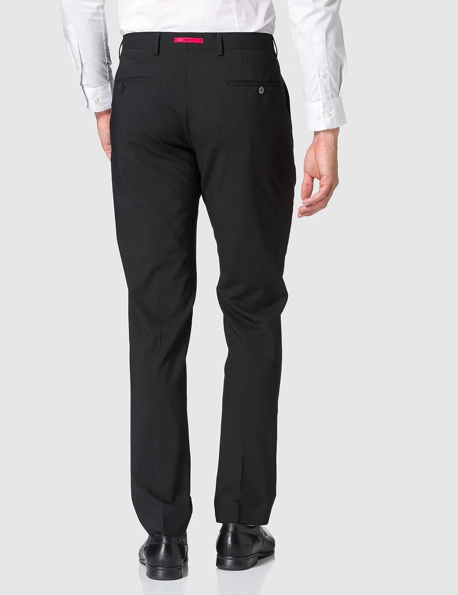 Roy Robson Slim Pantalones de Traje, Negro (Schwarz 1), 38W x 34L para Hombre
