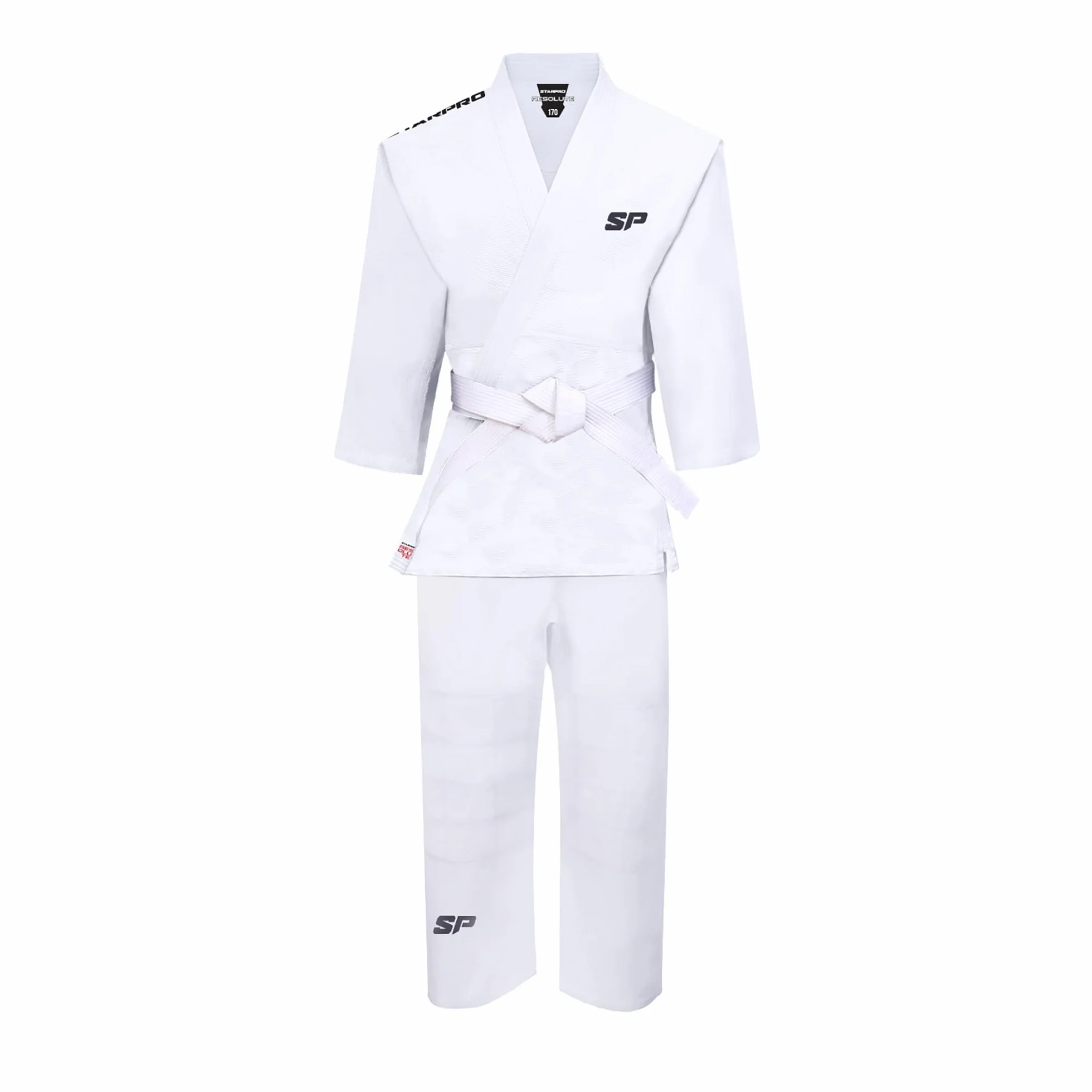 Starpro Judo Kimono - Professional Judogi for Training and Competition - Free White Belt - Men Women Kids - 110-200 cm - White and Blue