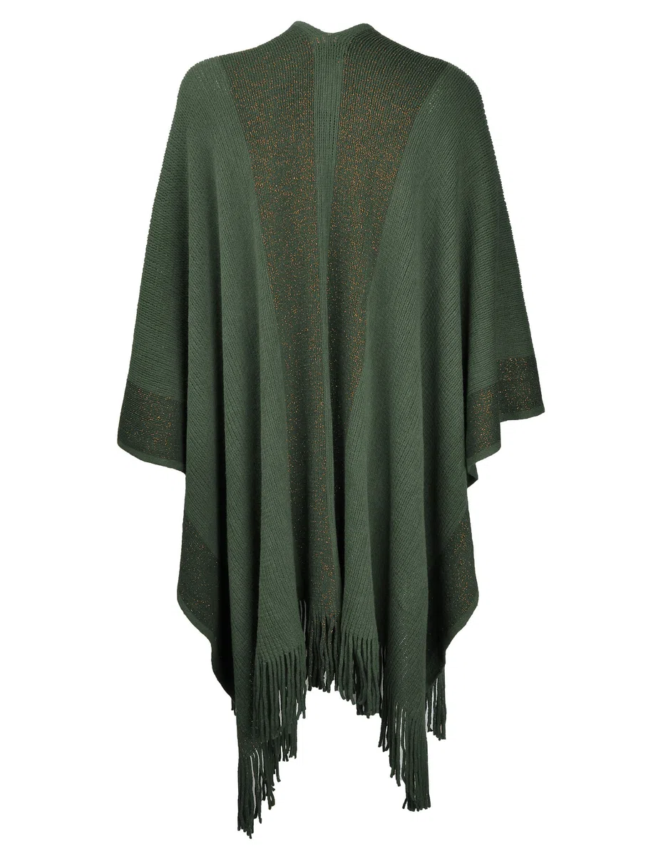 ZLYC Soft Ponchos y capas de punto Mujer