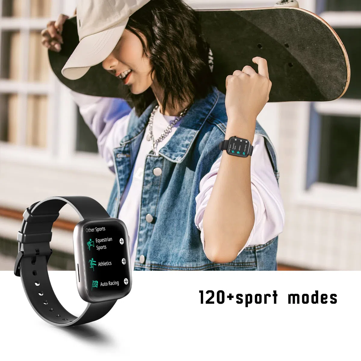 Smartwatch Haga y reciba Llamadas, Actividad Fitness Reloj Inteligente Hombre Mujer con Podómetro Reloj de Impermeable IP68,con 120 Deportes Modos de Reloj de Compatible para Android iOS