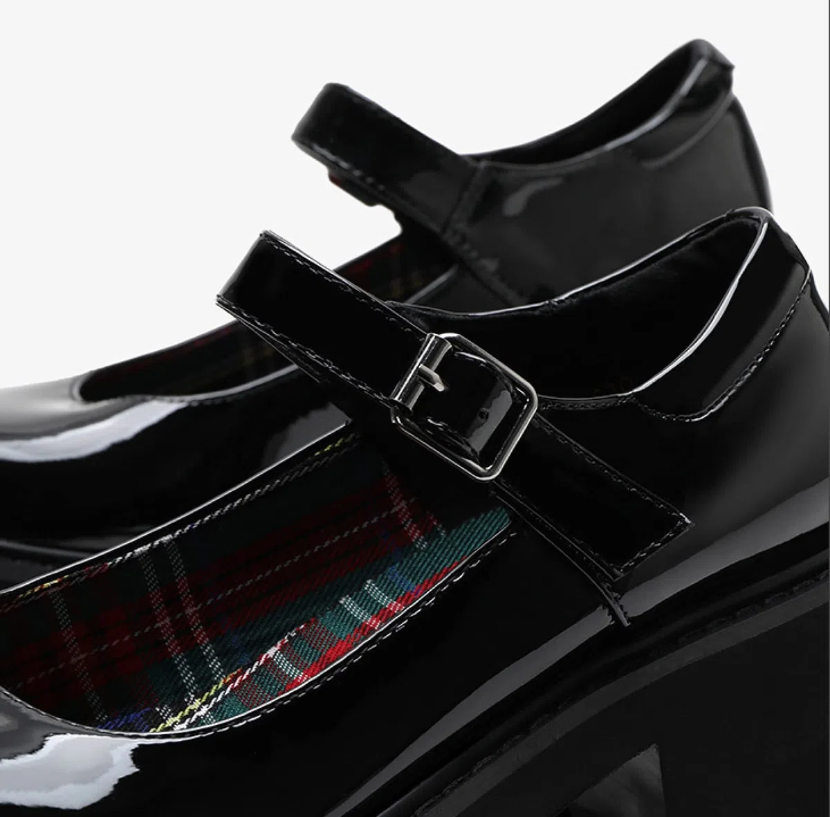 Plataforma Gruesa de Mujer Zapatos Mary Jane Correa de Hebilla Retro Pisos de Punta Redonda Zapatos de Boca Baja Japonesa Dulce Princesa Lolita Dulce
