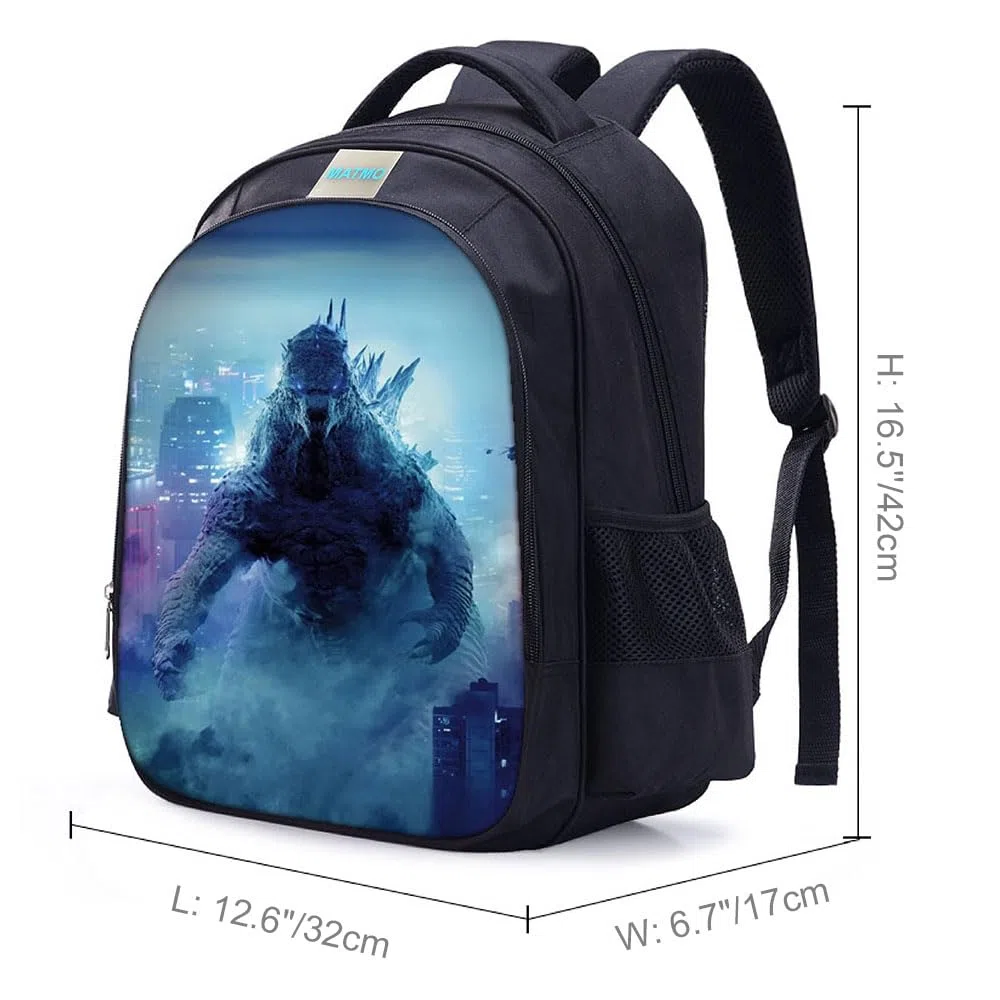 MATMO Juego de mochila y lonchera de dinosaurio para niños, mochila de hombro, estuche para lápices