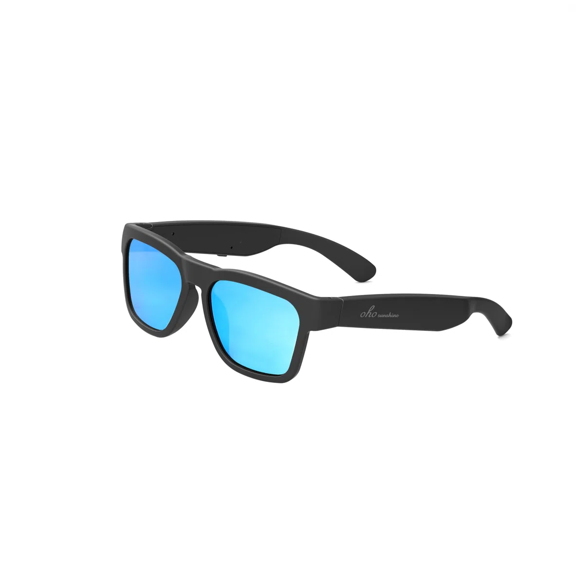 OhO sunshine Gafas de Sol de Audio Resistentes al Agua, Gafas de Sol Bluetooth de Moda para Escuchar música y Hacer Llamadas telefónicas, Lente polarizada UV400