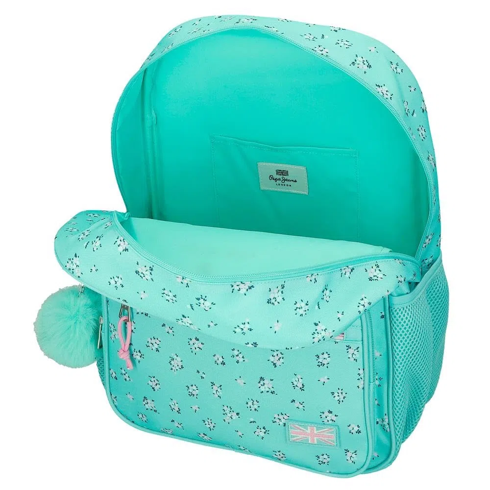 Pepe Jeans Nora Mochila Escolar, Azul, 30x39x12 cms | Poliéster
