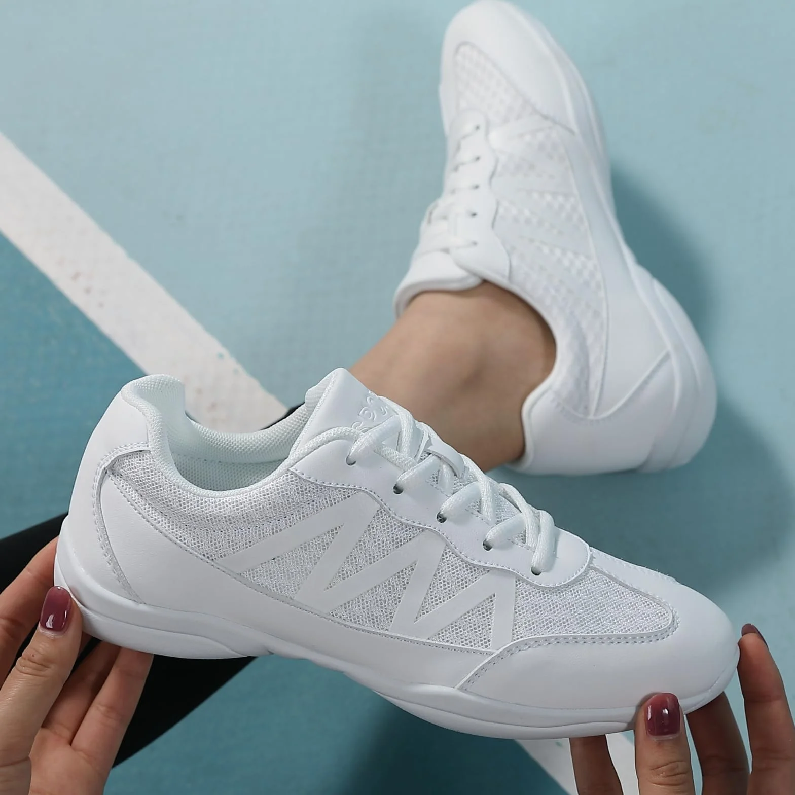 Zapatillas Cheerleader Zapatillas Porrista Niña Cheer Shoes Danza Aeróbic Sneakers Mujer Yoga