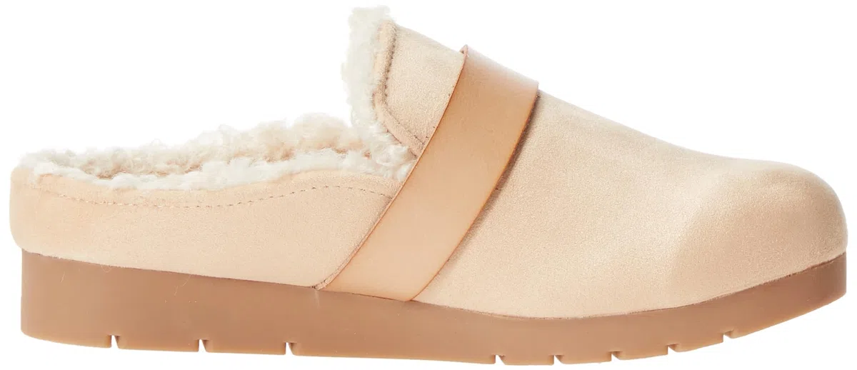 Amazon Essentials Mujer Zapatilla sin Talón de Espuma Viscoelástica y Piel de Oveja