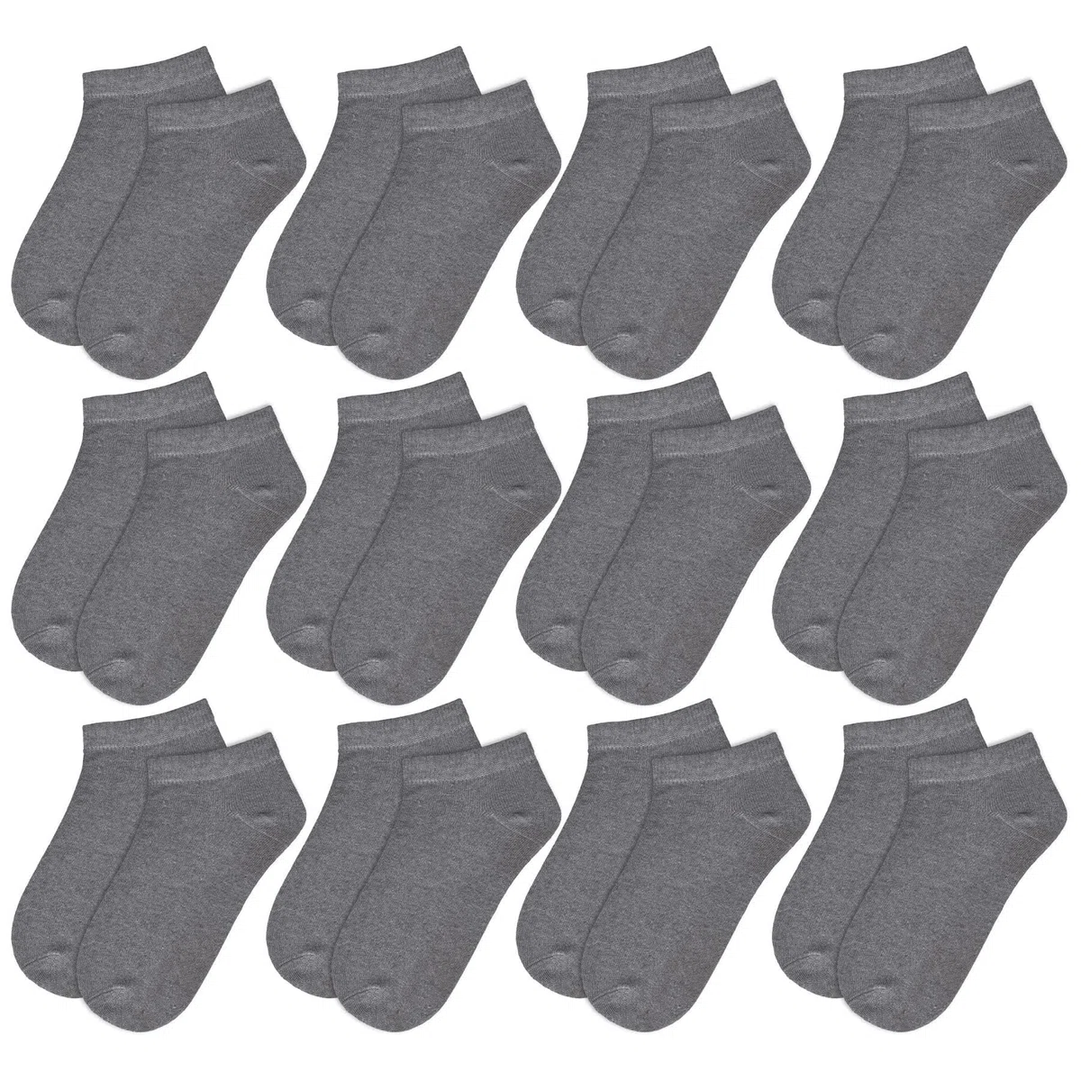 A2Z 4 Kids Niñas Niños Paquete 12 Calcetines Deportivos Plain Invisibles Algodón Para La Escuela Corte Bajo Calcetines Cómodos Talla EU 2-3 Años (22-25), 3-6 (26-30), 6-9 (31-35), 10-14 Años (36-40)
