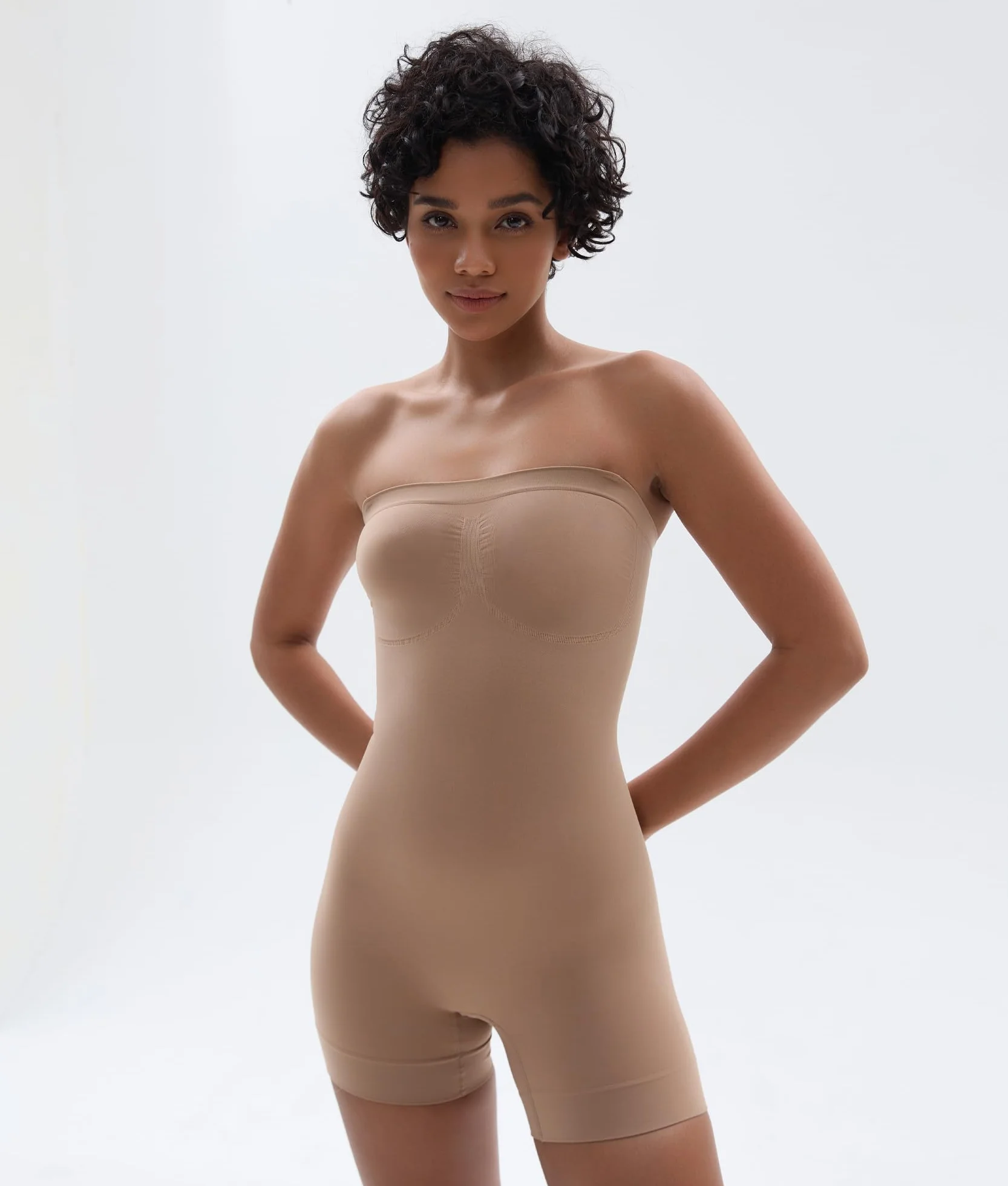 SHAPERX Body Reductor Mujer Sin Tirantes Bodies Moldeadores Adelgazante Shapewear Bodysuit Control de Abdomen Body Shaper
