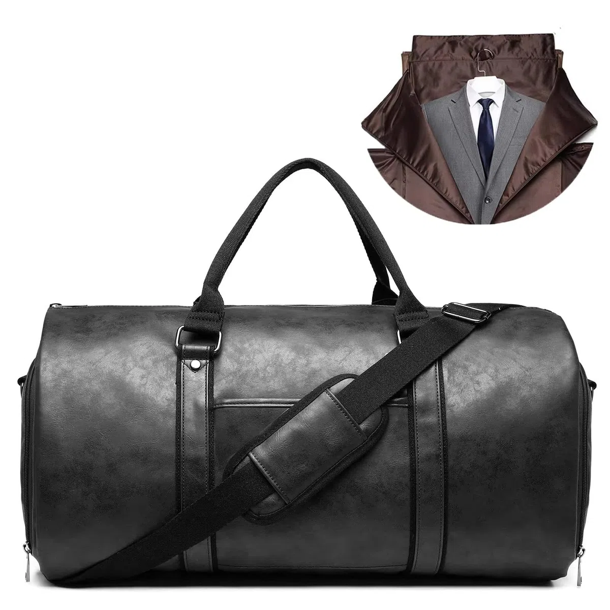 HEYOUTH Bolsa Viaje Plegable,Portatrajes Hombre y Mujeres Viaje,Bolsas de Viaje para Ropa,con Compartimentos para Zapatos y Correa Ajustable,Regalos para Hombres y Mujeres,Bolsas de Viaje
