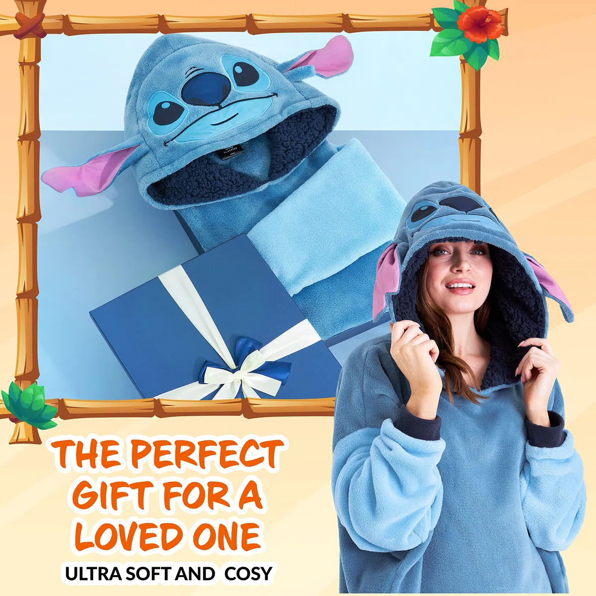 Disney Sudaderas Mujer, Stitch Batamanta de Forro Polar Mujer, Evil Queen Poncho Sudadera Manta Oversize con Capucha