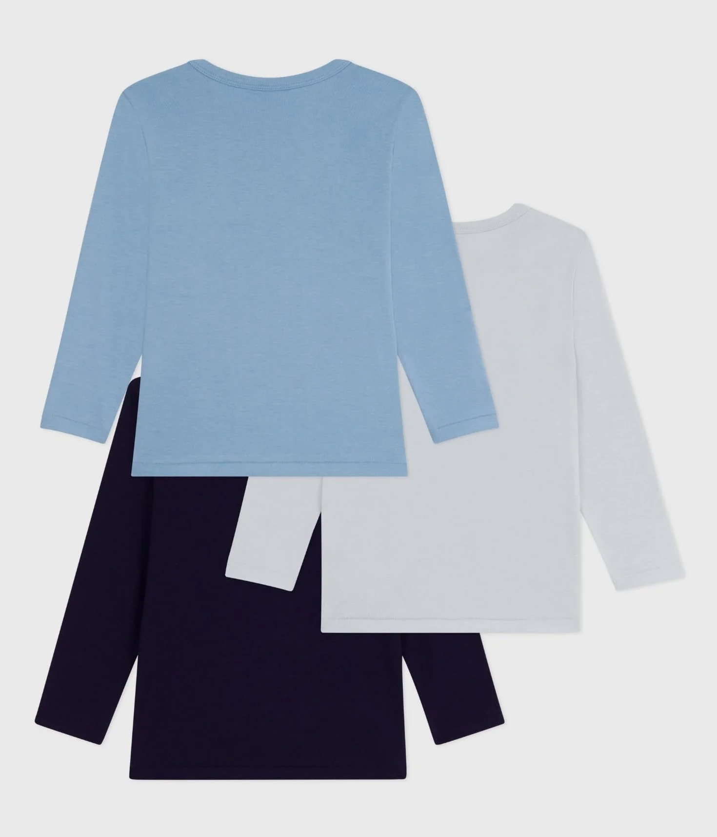 Petit Bateau 3 TS Ml Un Ropa Interior DÍA Niños (Pack de 3)