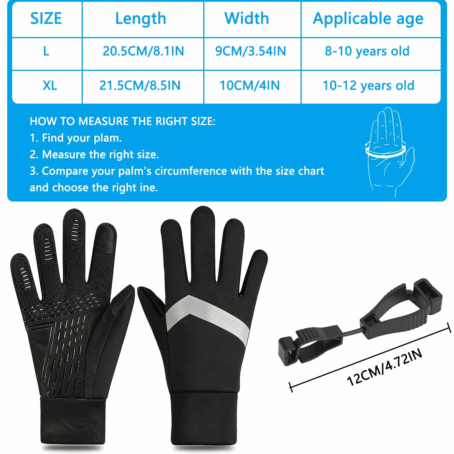 Guantes para niños, impermeables, para invierno, Softshell, cálidos, antideslizantes, resistentes al viento, térmicos, para niños, de forro polar, resistentes al agua, para deportes al aire