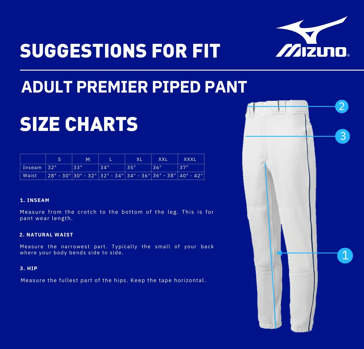 Mizuno Premier Piped Pant Premier Piped Pant S Gris/Negro Hombre