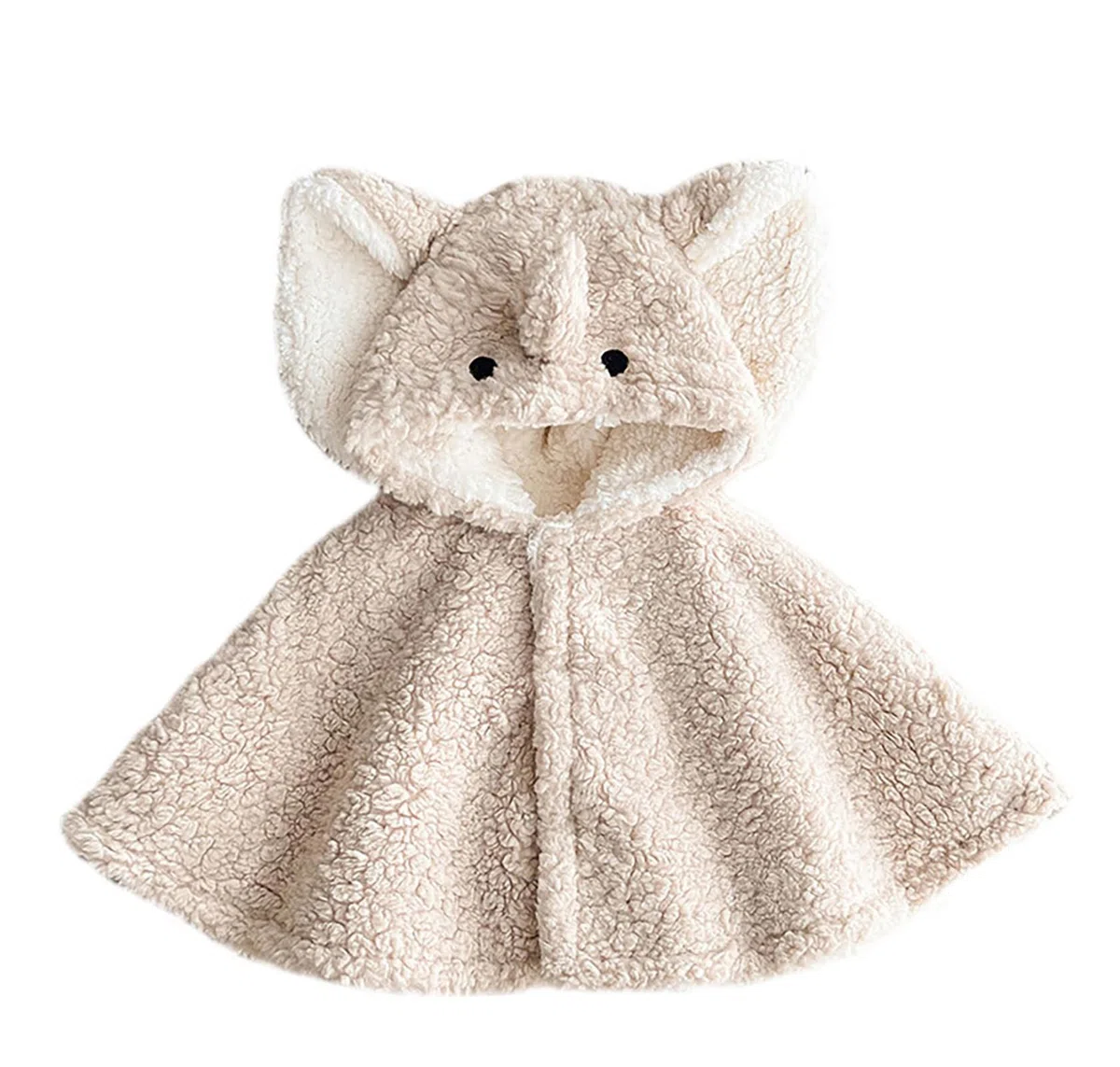 Lindo Cape con Capucha Bebé Niño Niñas Sudadera con Capucha Lana Suave Poncho Capa Cortavientos Invierno Otoño Ropa Exterior Caliente Chal para Niños 0-3 años