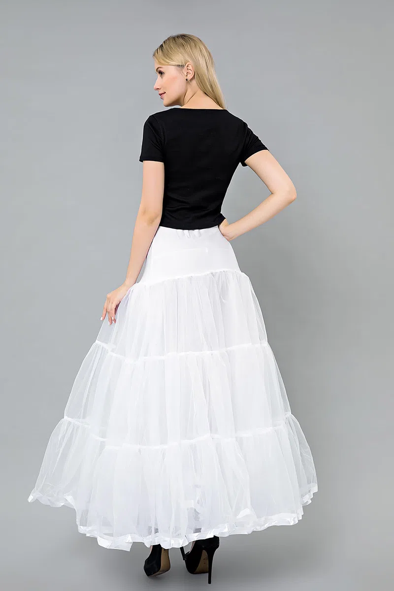 Verve Jelly Enaguas largas hasta el tobillo para mujer, enaguas largas para boda, falda de crinolina para vestido de novia de noche de graduación