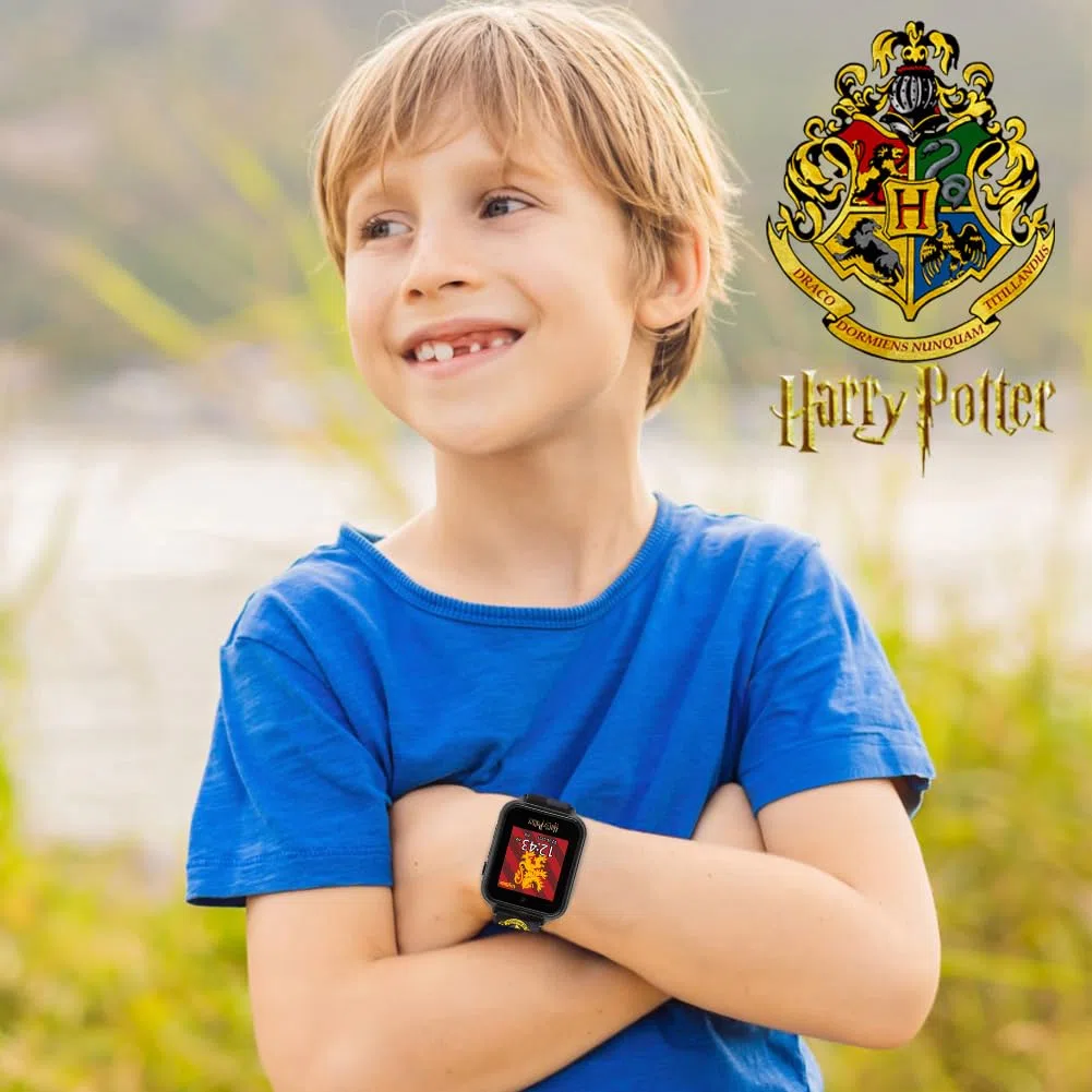 Accutime Watch- Reloj Interactivo Harry Potter, Cámara, Color negro, Talla única (HP4096)