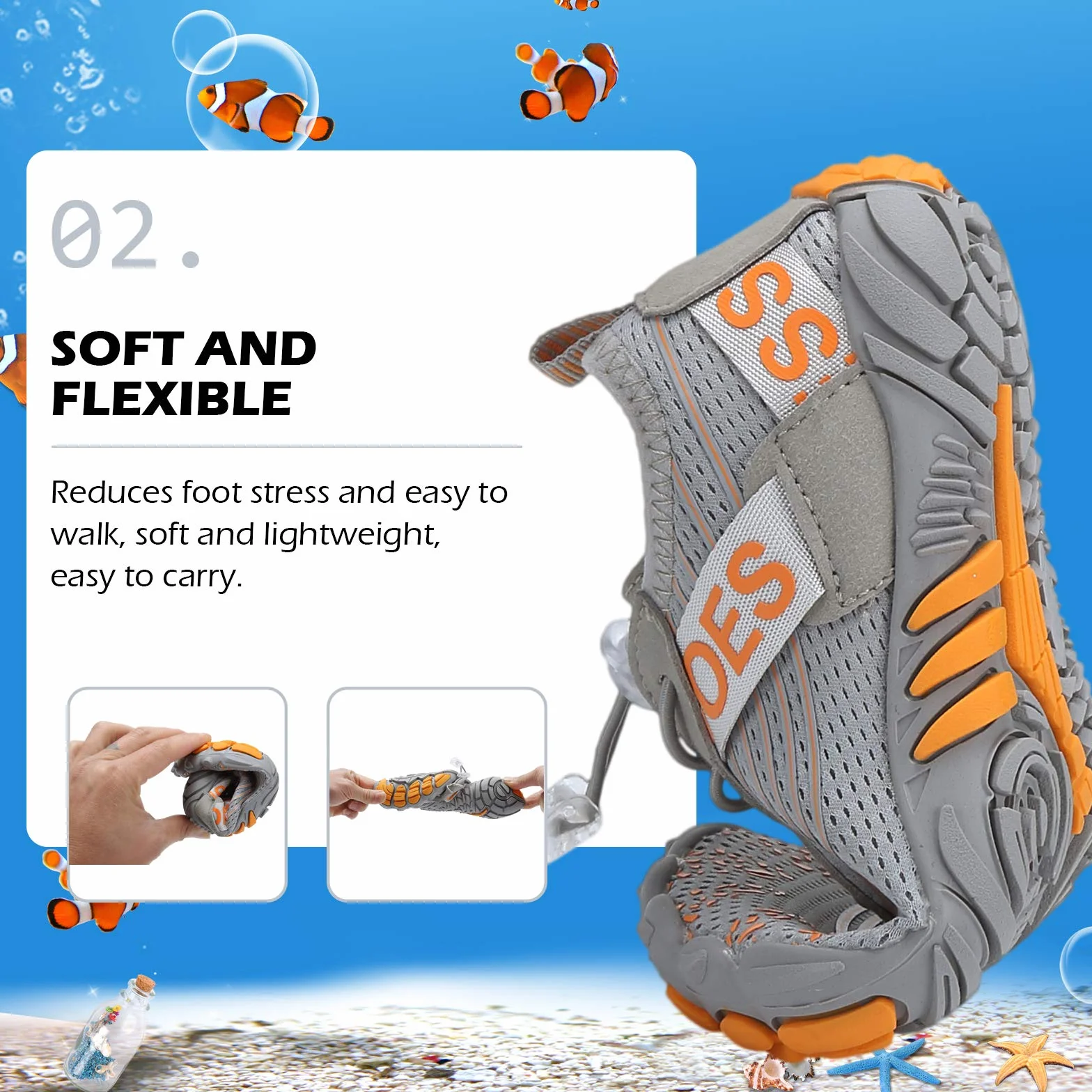 DimaiGlobal Calzado Descalzos Niñas Niños Zapatillas de Trail Running Barefoot Secado Rápido Zapatos de Agua Transpirable Antideslizante para Playa 30EU Gris