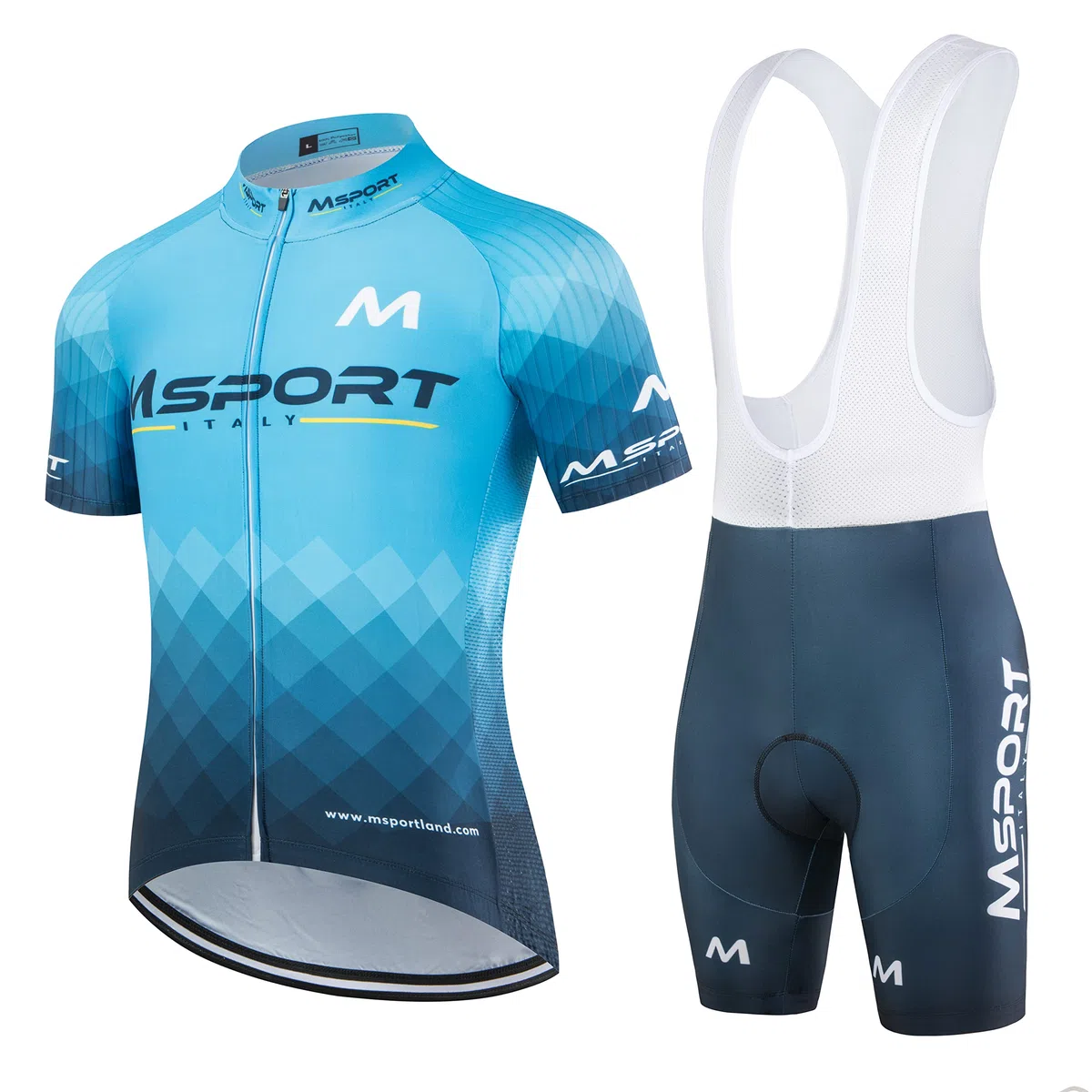 Traje de ciclismo hombre Jersey Maillot de bicicleta + pantalones cortos Transpirable con 3D Acolchado De Gel