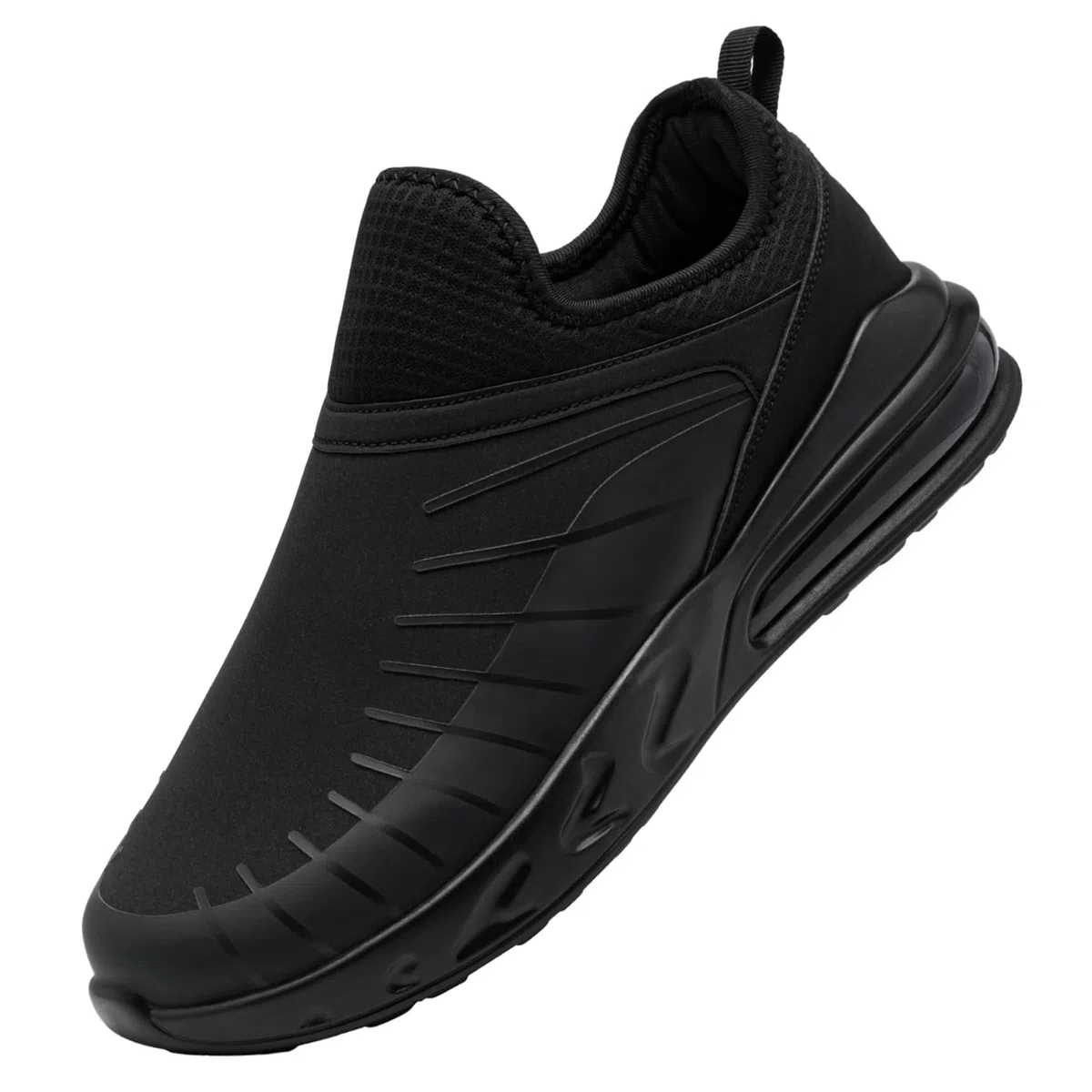 LARNMERN Zapatos Antideslizantes Mujer Zapatillas de Cocina Hosteleria Slip-On Calzado Casuales colchón Aire Camina Impermeable,negro/41.5 EU