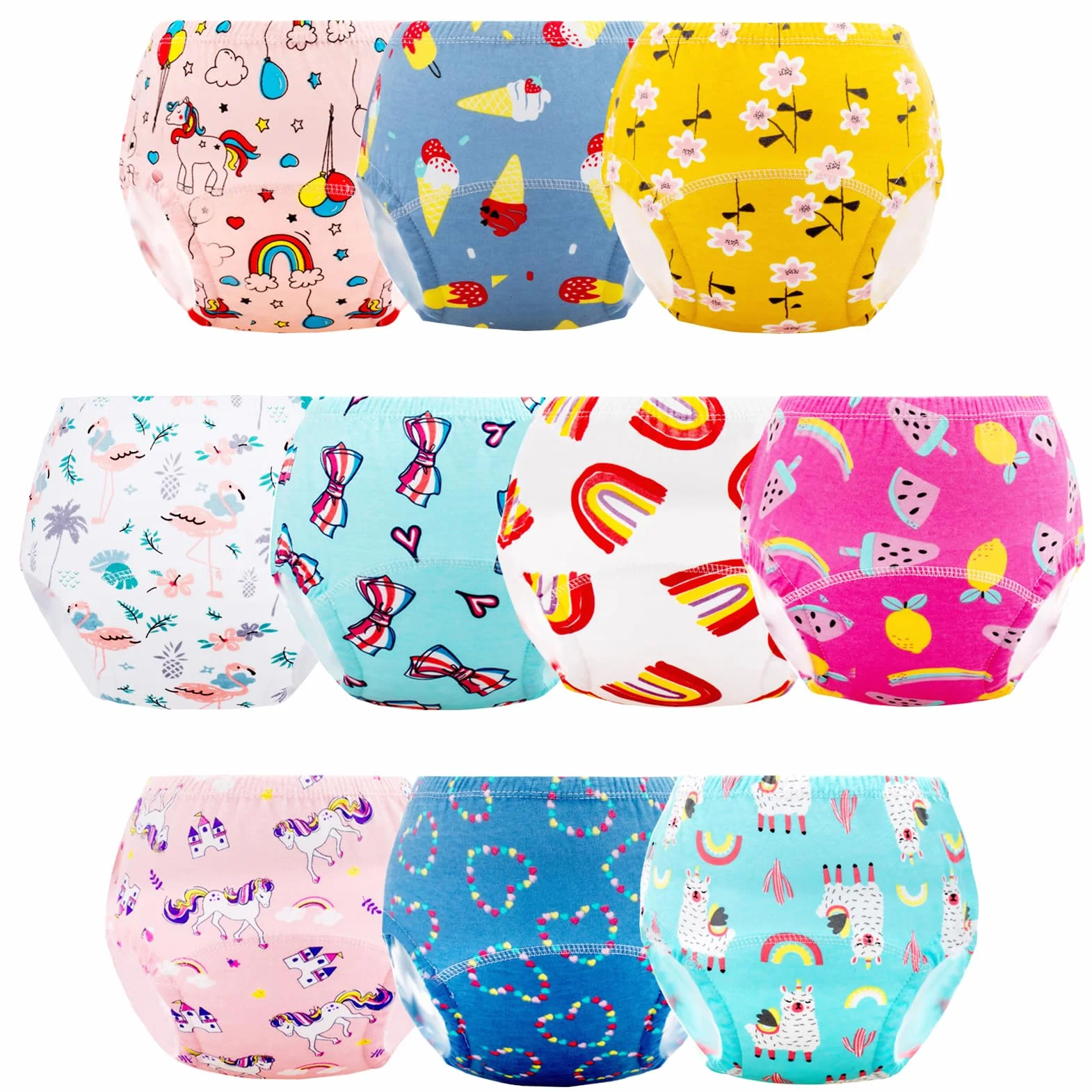 Calzones de Entrenamiento para Bebé, Bragas de Aprendizaje para Niños y Niñas, Paquete de 8, 2-6 Años