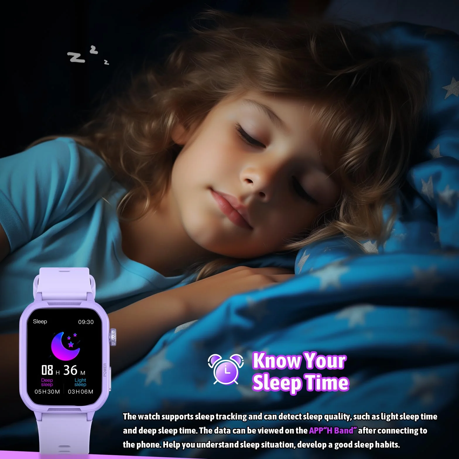 Reloj inteligente para niños, no necesita teléfono, de seguimiento de fitness de vidrio templado, con 19 modos deportivos, podómetro y monitor de sueño, para niños, niñas y adolescentes