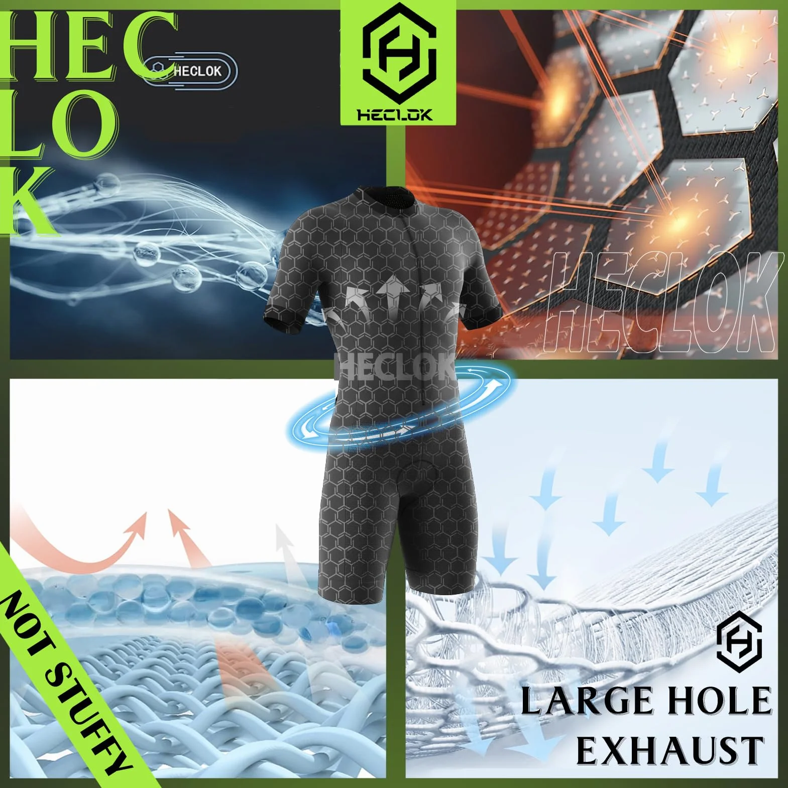 Summer Cycling Skinsuit Triatlón for Hombres,2024 Nuevo Pro Manga Corta Traje de Ciclismo, Racing Tri Suit de Acolchado de Gel, MTB Mono para Correr, Andar en Bicicleta, Nadar