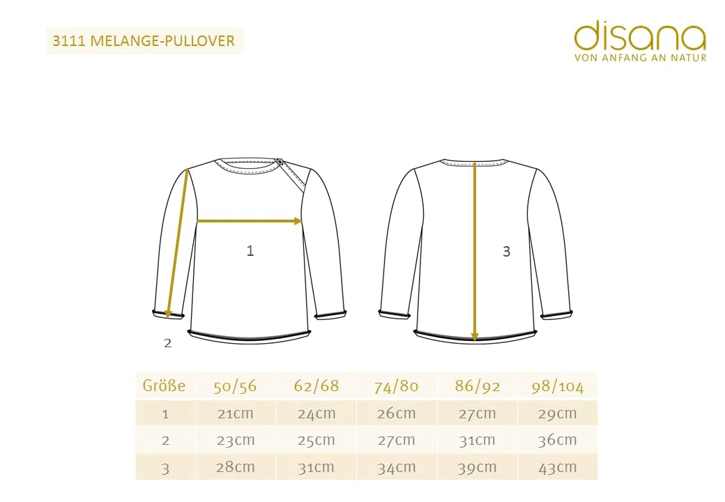 Disana Jersey con cierre de botones en el cuello, 100% lana merino orgánica GOTS, IVN Best | recién nacido bebé niño pequeño unisex | fabricado en Alemania