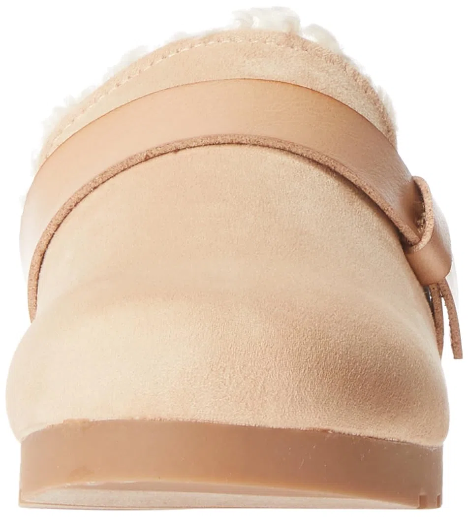 Amazon Essentials Mujer Zapatilla sin Talón de Espuma Viscoelástica y Piel de Oveja